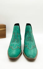 Load image into Gallery viewer, Kickin&#39; Booties in Turquoise Suede