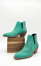 Load image into Gallery viewer, Kickin&#39; Booties in Turquoise Suede