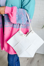 Load image into Gallery viewer, Woven Tote in White