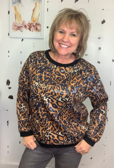 Celebrate Cheetah Sweatshirt - L and B