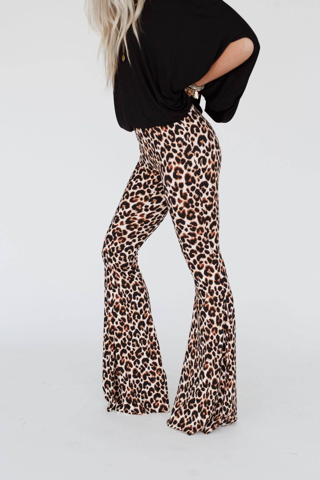 Leopard hot sale flare leggings