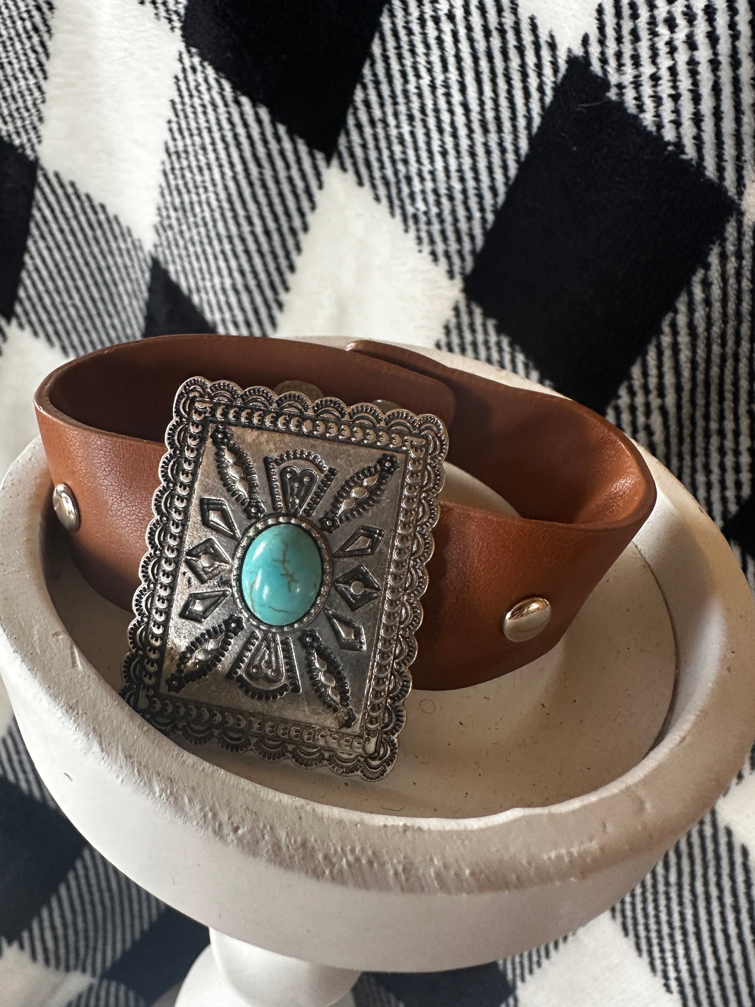 Turquoise Tribal Cuff