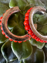 Load image into Gallery viewer, Sunset Orange Beaded Earrings