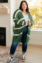 Load image into Gallery viewer, Brighter is Better Striped Cardigan in Green- 11/30/2023