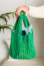 Load image into Gallery viewer, Girls Day Open Weave Bag in Green