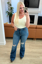 Load image into Gallery viewer, Cassandra High Rise Control Top Distressed Flare Jeans - Judy Blue - Online Exclusive